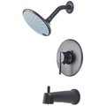 Olympia Single Handle Tub/Shower Trim Set in Matte Black T-2384-MB